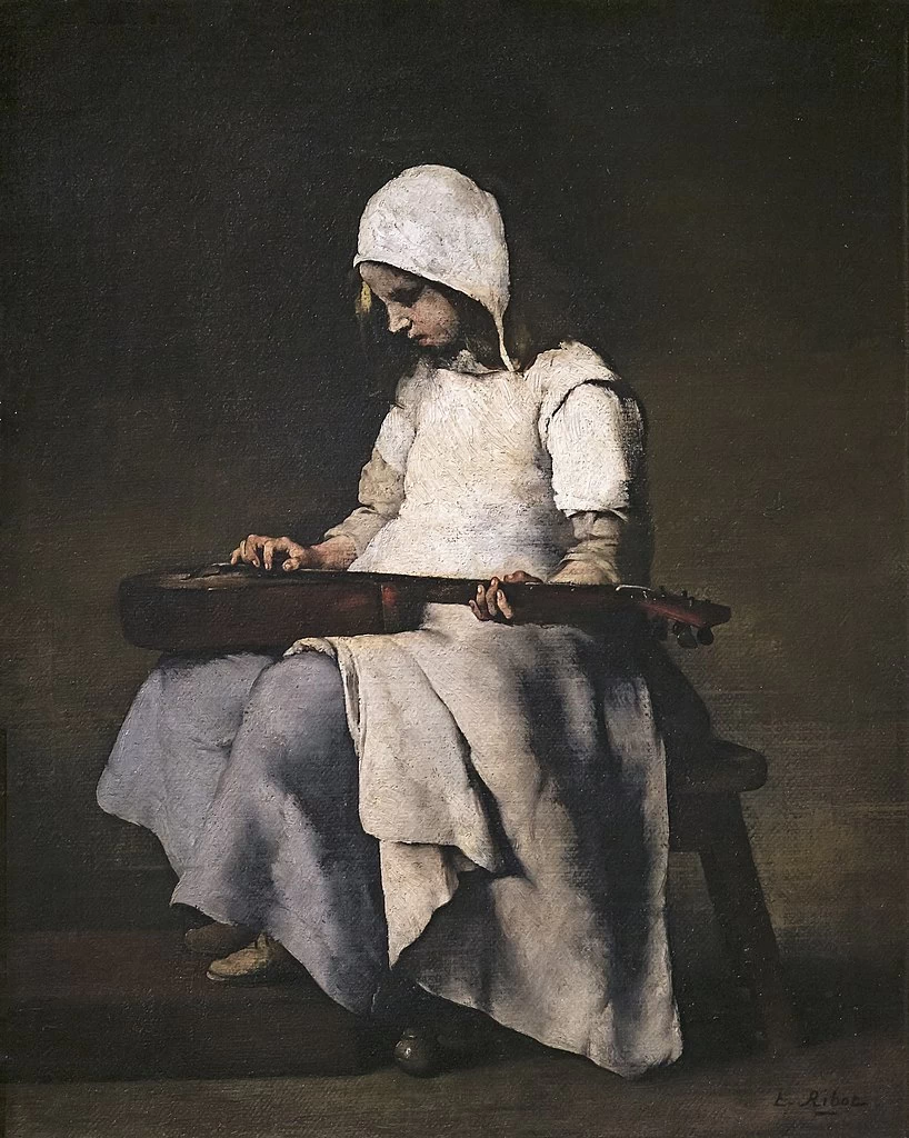 Augustin Théodule Ribot - La giovane con la chitarra, Musée des Beaux, Arts, Troyes